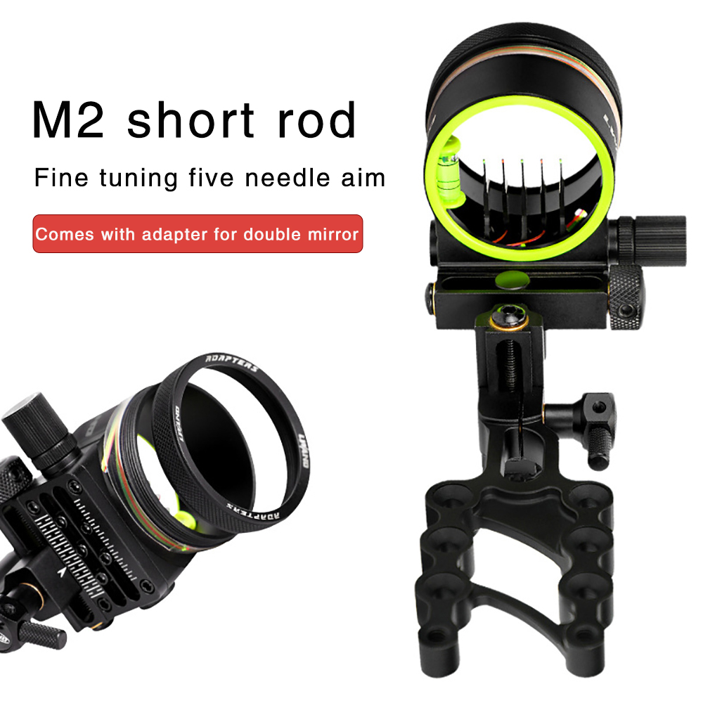 Compound Bow Sight 5 Pin Fiber Optic - Compound Bow Sight for Hunting Shooting,