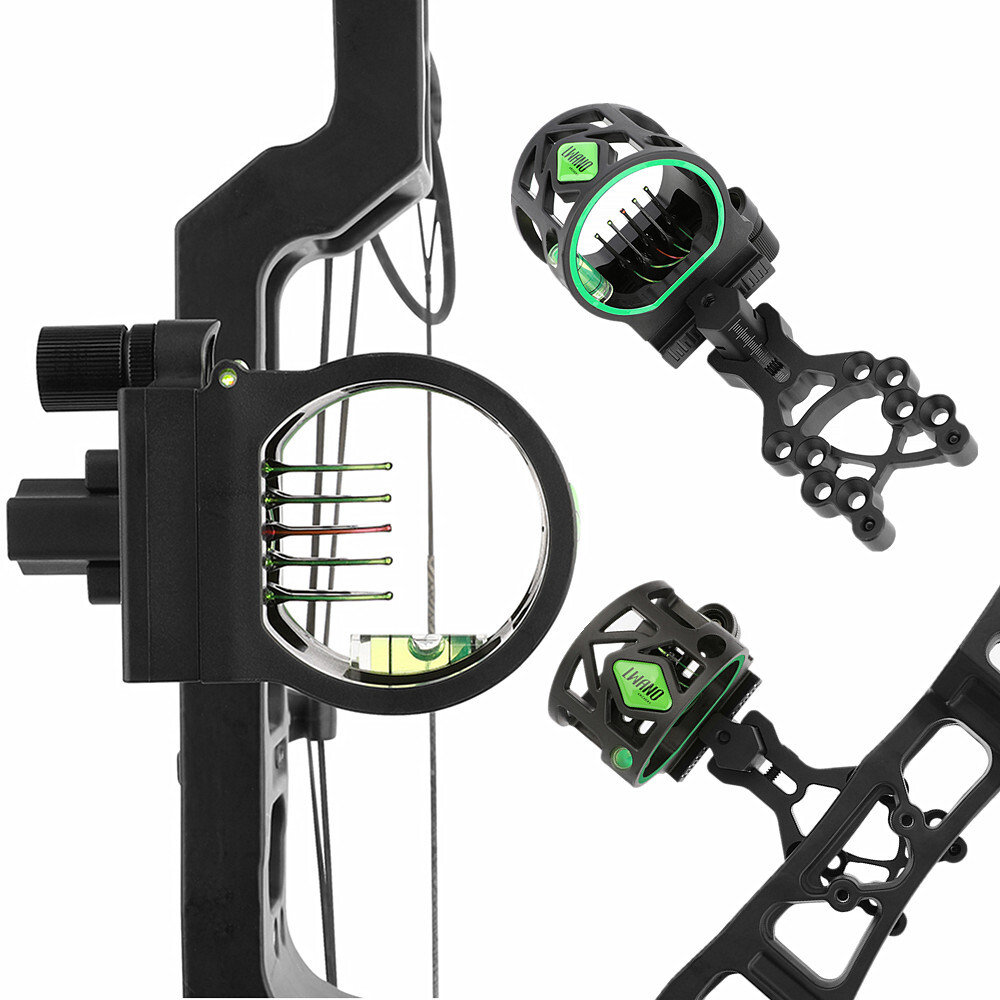 Compound Bow Sight 5 Pin Fiber Optic - Archery M1 Compound 5 Pin Bow