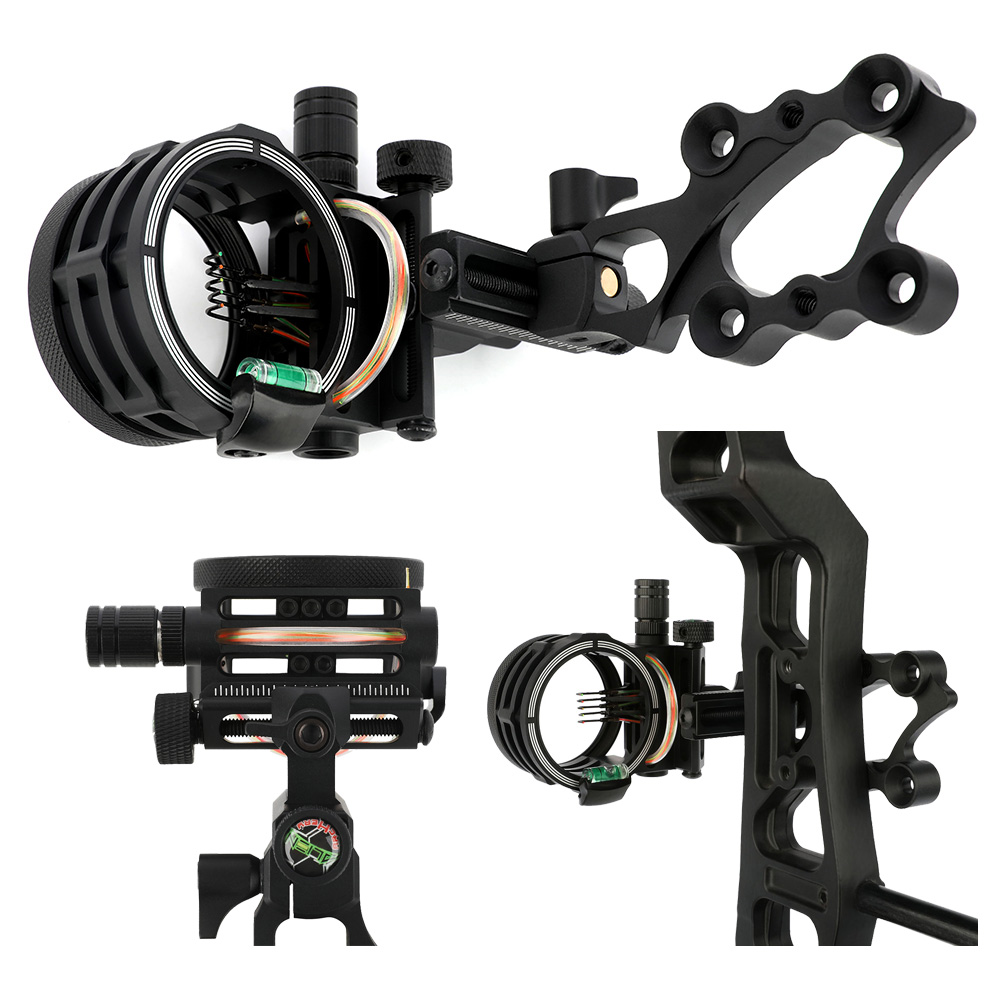 Compound Bow Sight 5 Pin Fiber Optic - 5 Pin Compound Bow Sight 0.019''