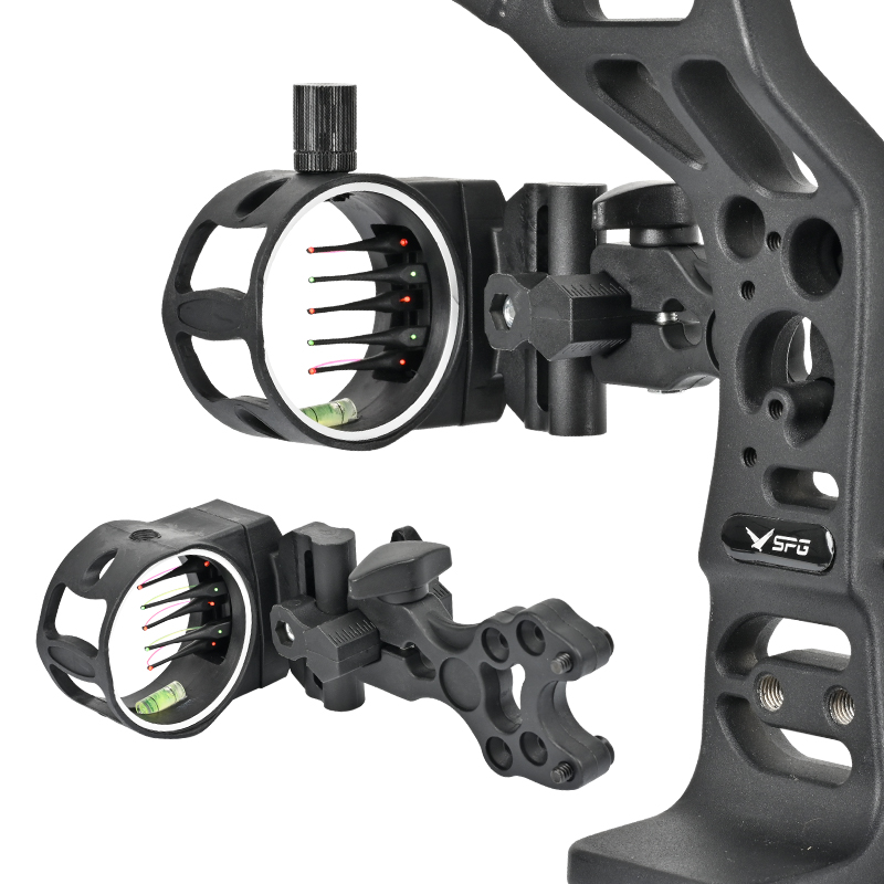 Compound Bow Sight 5 Pin Fiber Optic - Archery Compound Bow Sight 5 Pin