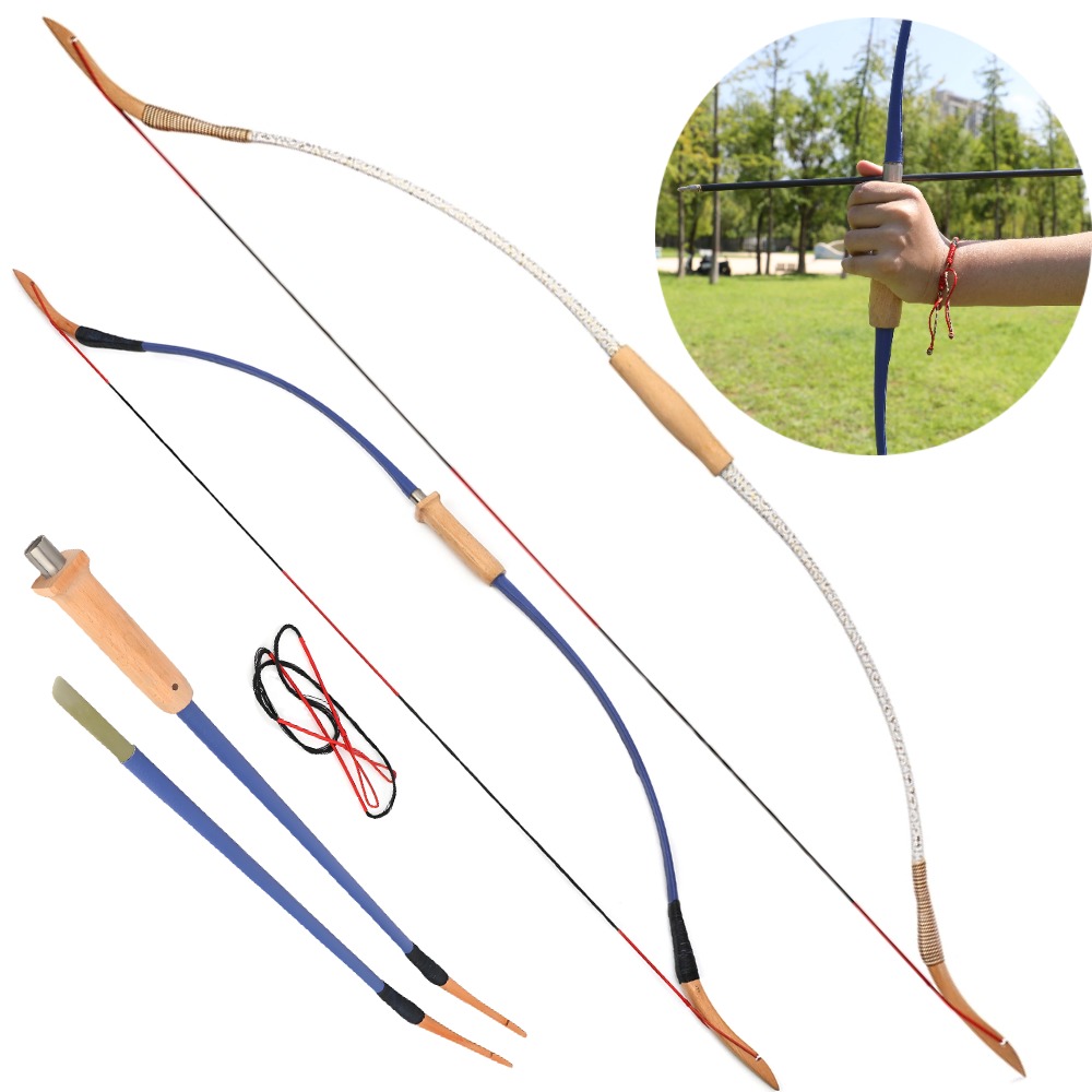 Recurve Bow Takedown 40 Lbs Target - Archery 53” Longbow Traditional Bow 20-40lbs