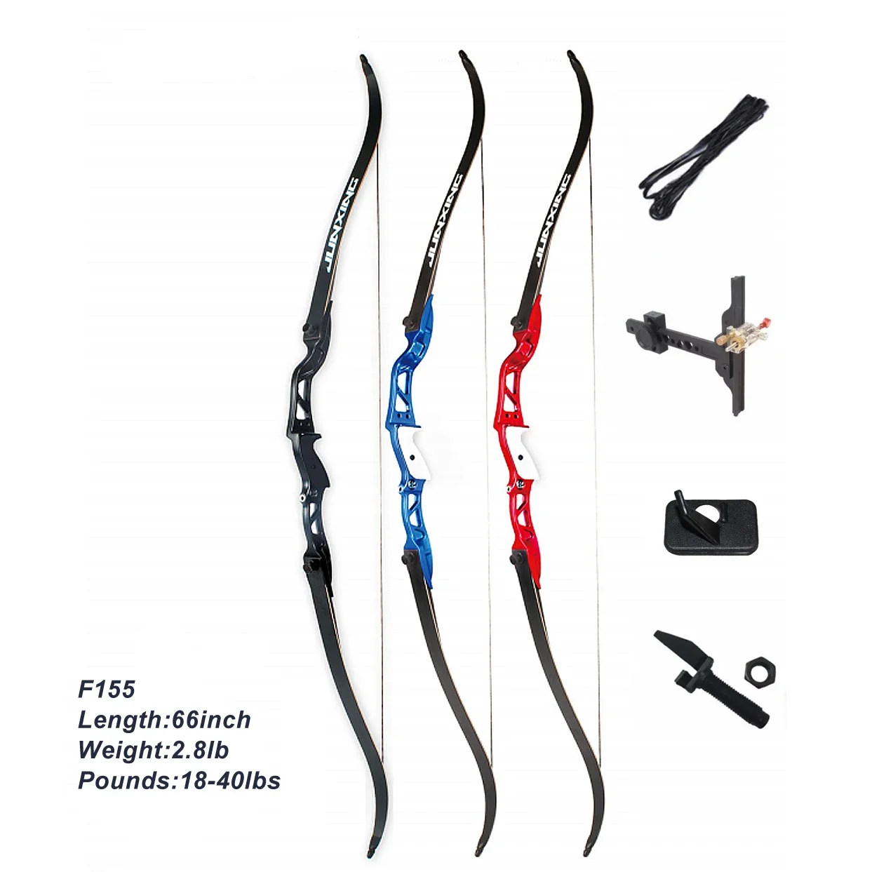 Recurve Bow Takedown 40 Lbs Target - 66inch Metal Riser Target Shooting and