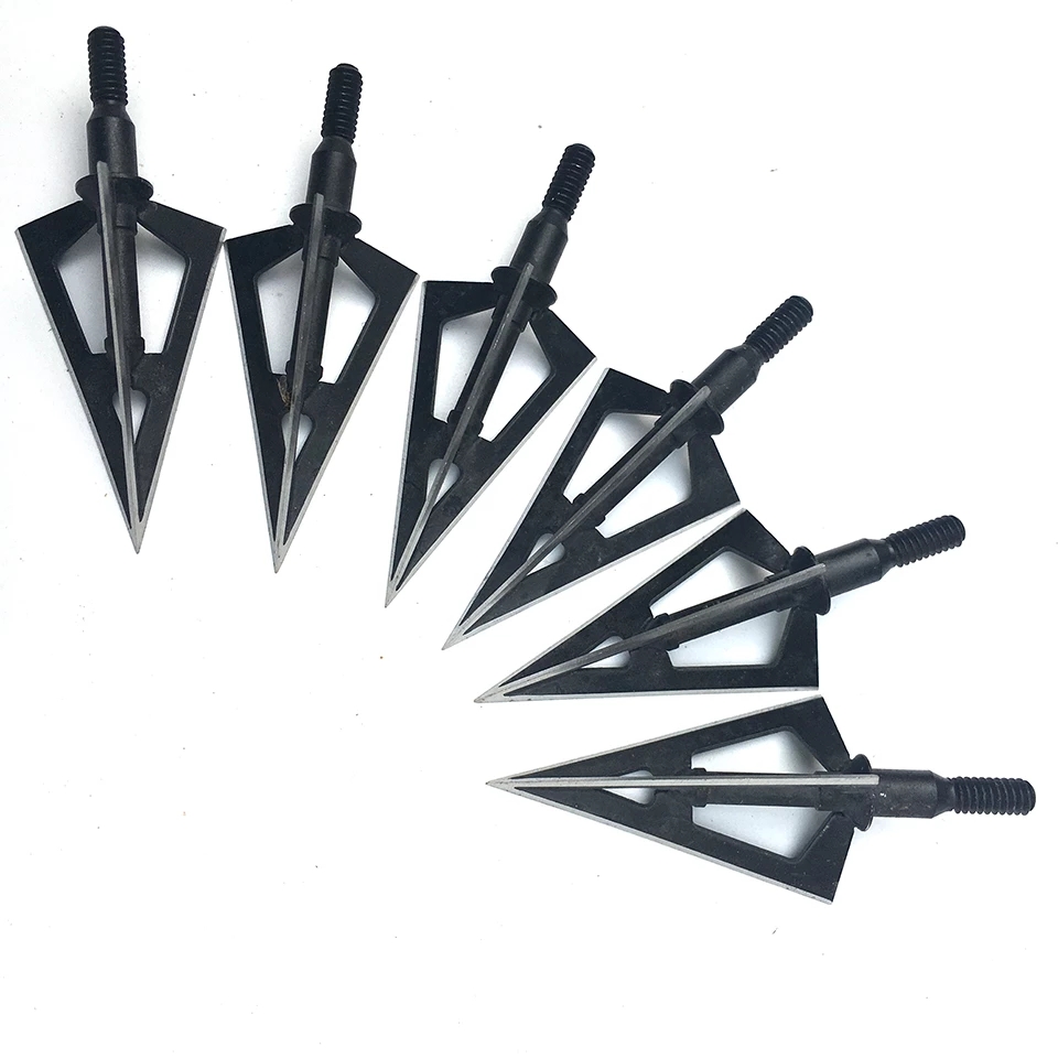 Broadheads 100 Grain 3 Blade Hunting - 3/6/12/24/60pc 100 Grain Arrowhead Tip Point