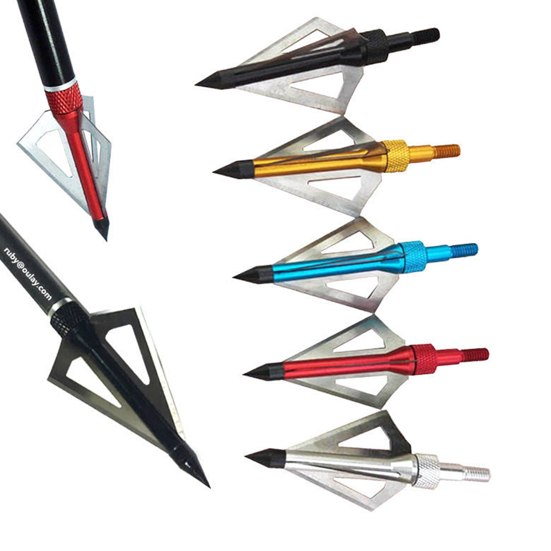 Broadheads 100 Grain 3 Blade Hunting - 6/12pcs 100grain 3 Blade Sharp Hunting