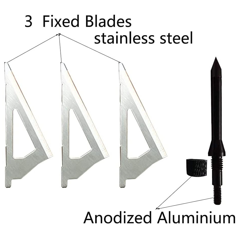 12PCS Archery Broadheads 3 Fix - огляд і ціна Broadheads 100 Grain 3 Blade Hunting