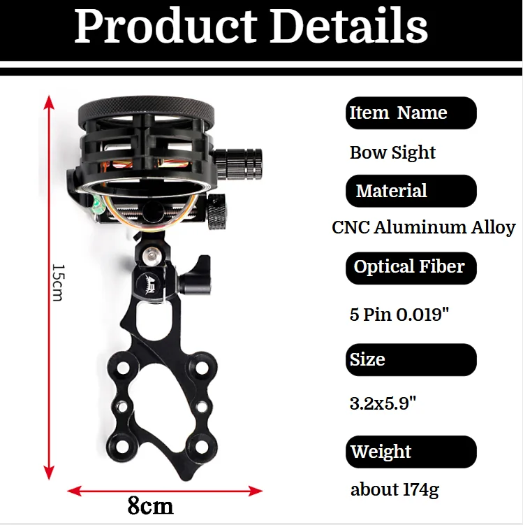 5 Pin Bow Sight 0.019