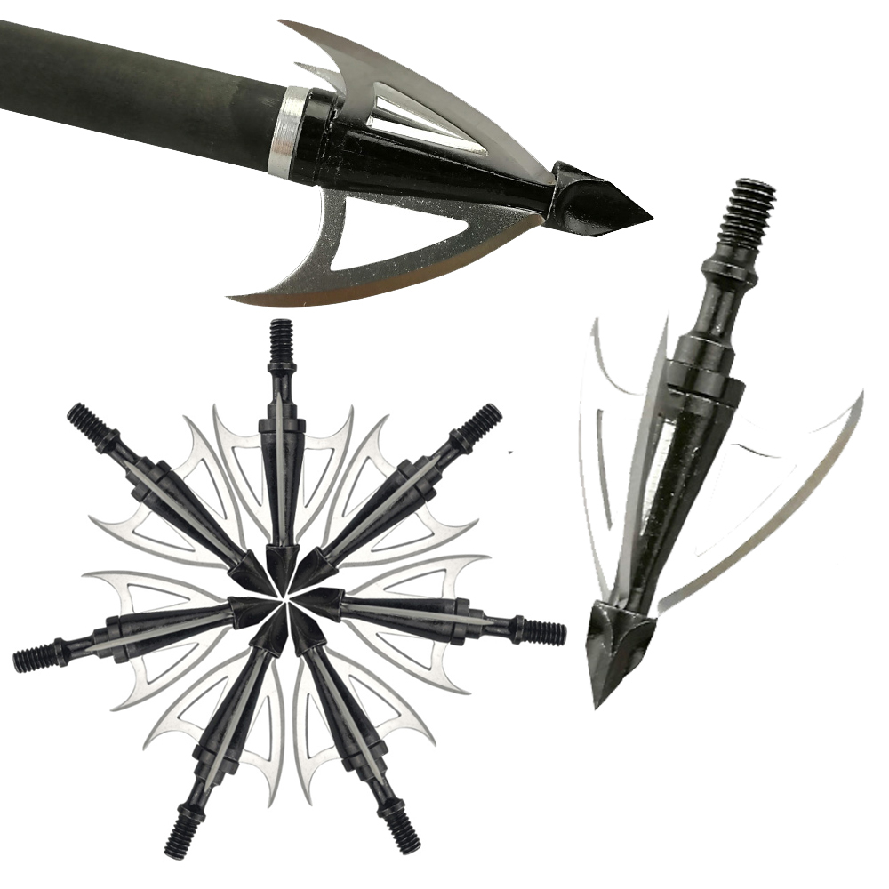 6/12pcs 100 Grains ArrowHead A - огляд і ціна Broadheads 100 Grain 3 Blade Hunting