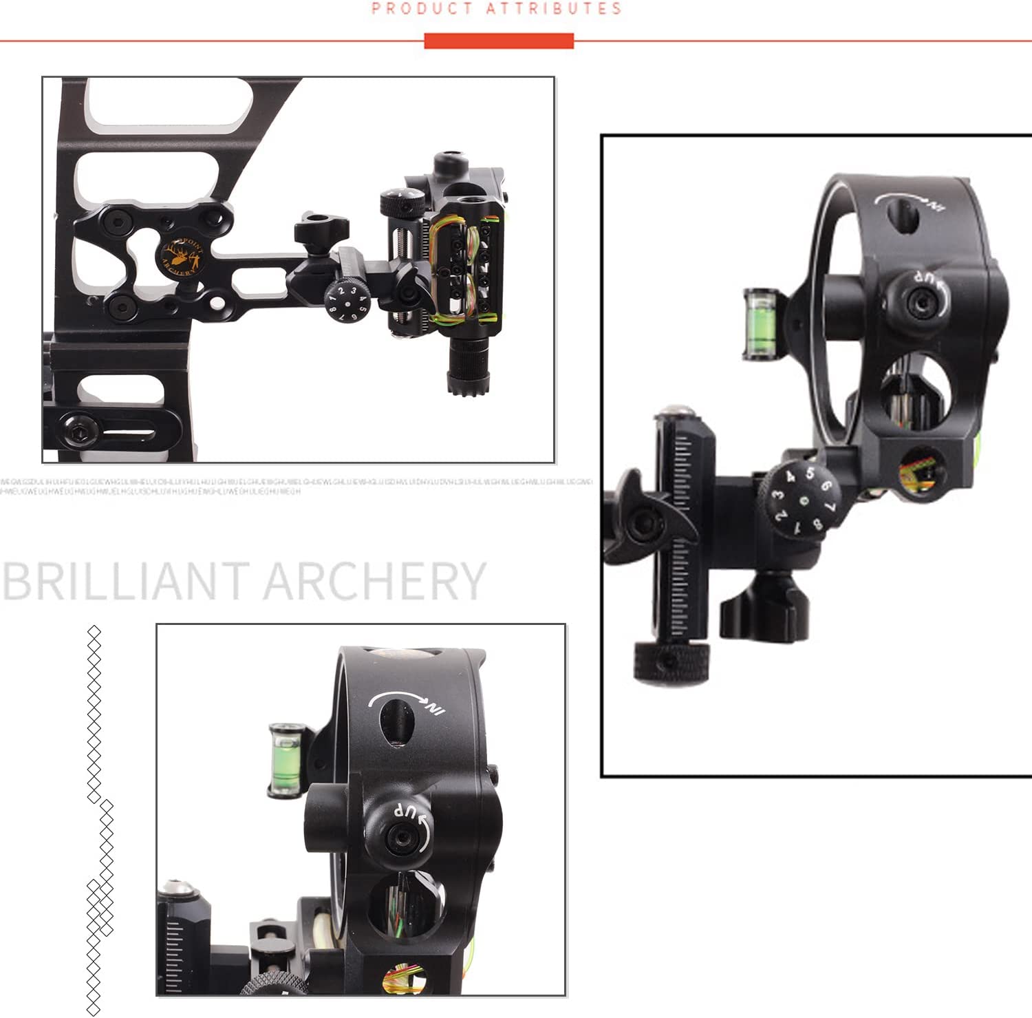 Archery 5 Pin Bow Sights 0.019 - огляд і ціна Compound Bow Sight 5 Pin Fiber Optic