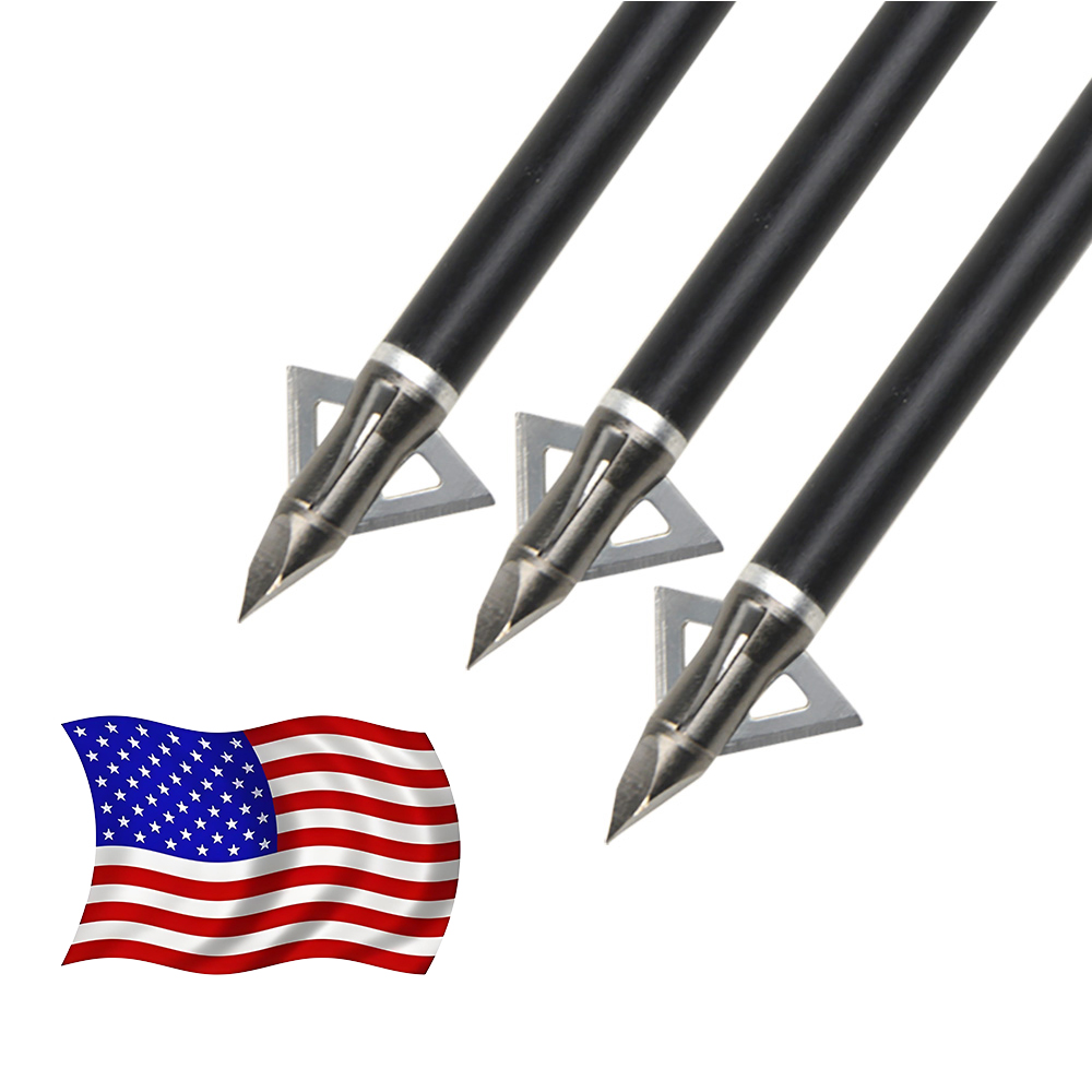 12pcs 100 Grain Arrowheads Sta - огляд і ціна Broadheads 100 Grain 3 Blade Hunting