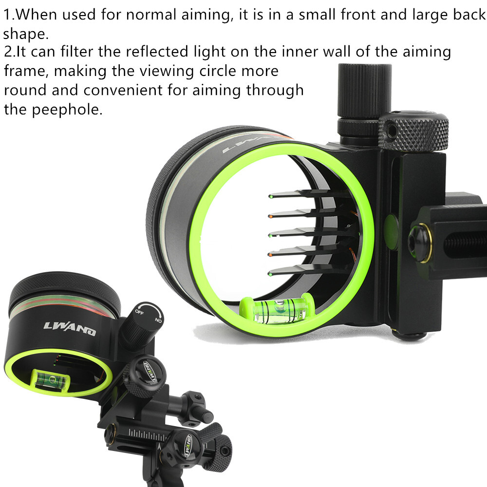 Archery 0.019'' Fiber Optic Ad - огляд і ціна Compound Bow Sight 5 Pin Fiber Optic
