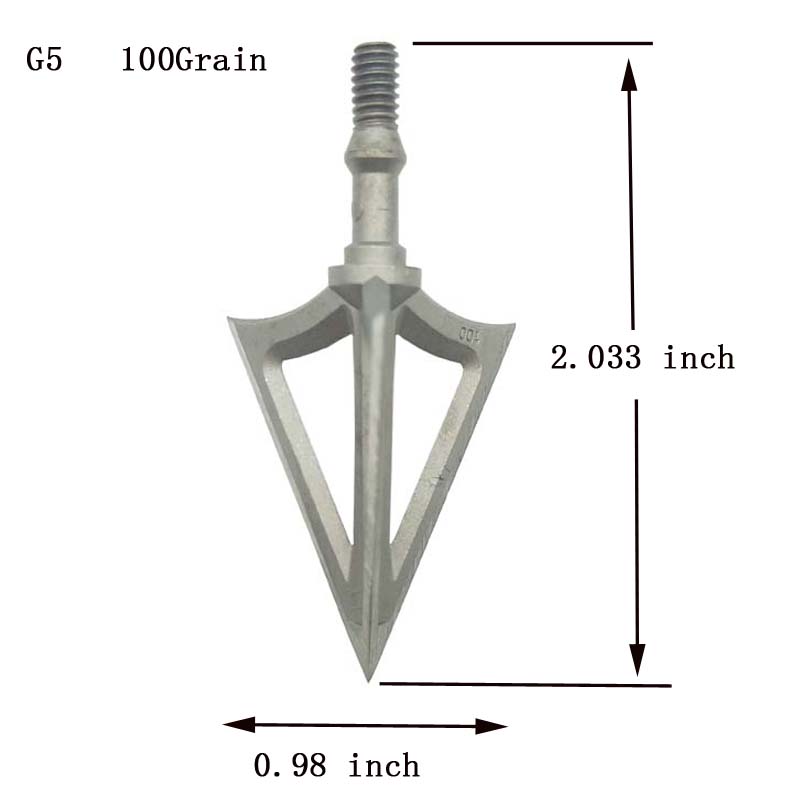 2PCS Archery Fixed 3 Blade 100 - огляд і ціна Broadheads 100 Grain 3 Blade Hunting