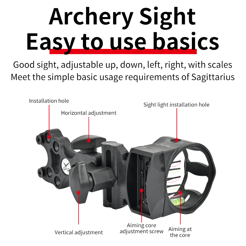 Archery Compound Bow Sight 5 P - огляд і ціна Compound Bow Sight 5 Pin Fiber Optic