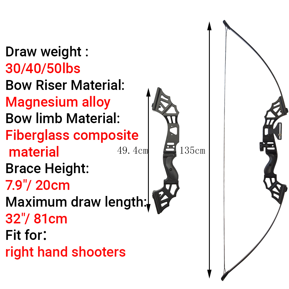 40 Lbs Recurve Bow Takedown Bo - огляд і ціна Recurve Bow Takedown 40 Lbs Target
