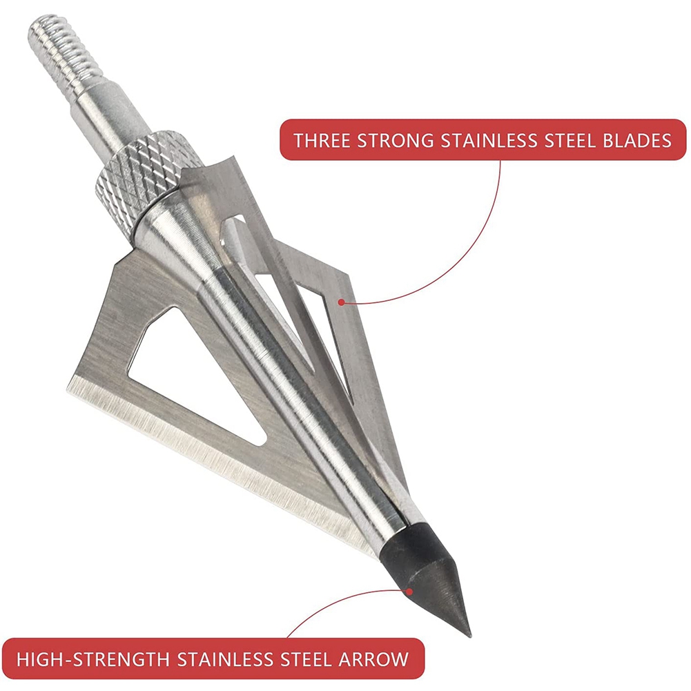 12 Pcs Metal Hunting Archery B - огляд і ціна Broadheads 100 Grain 3 Blade Hunting