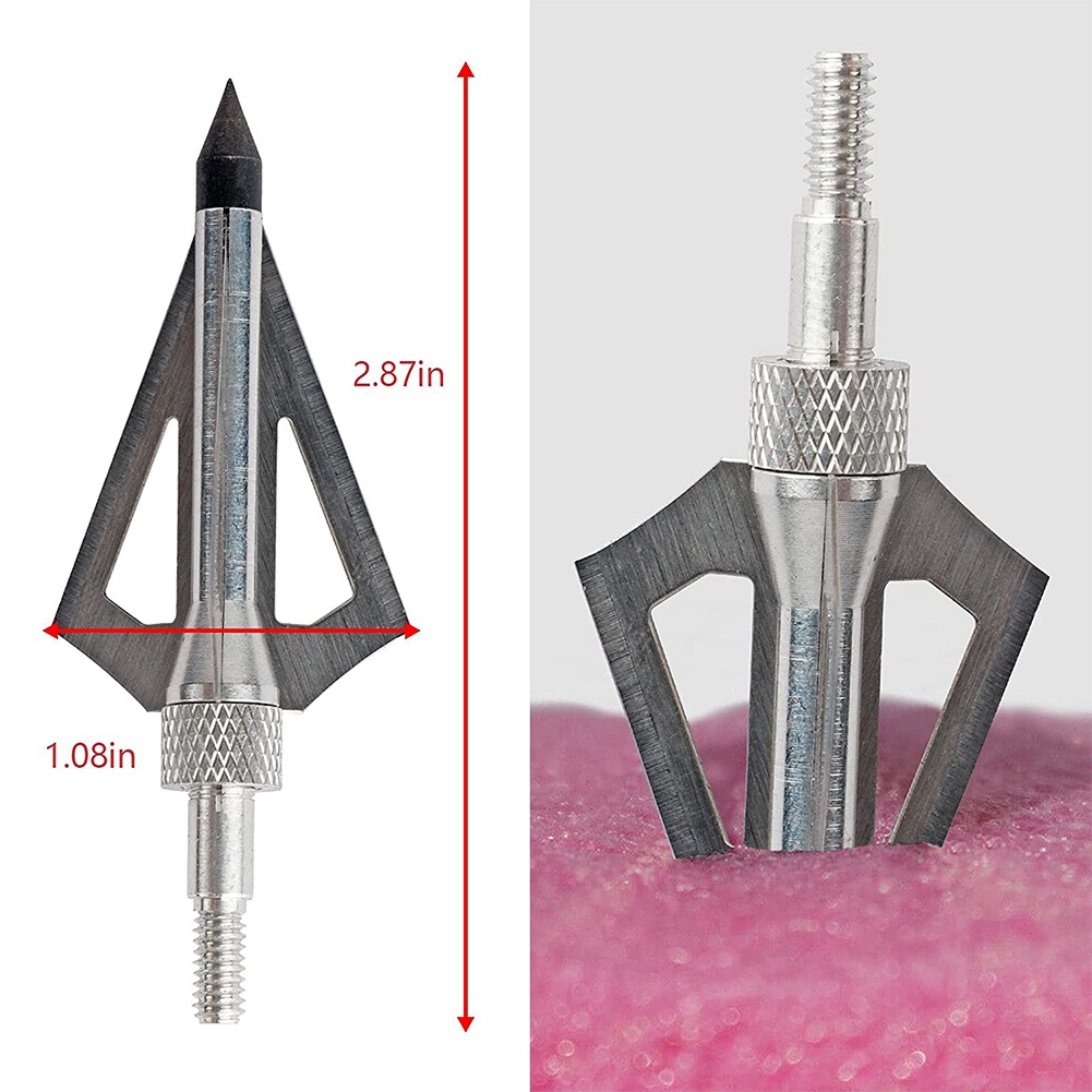 12 Pcs Metal Hunting Archery B - огляд і ціна Broadheads 100 Grain 3 Blade Hunting