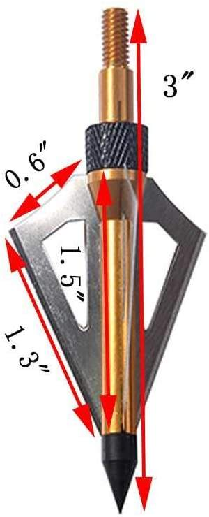 12 Pack 3 Fixed Blade Archery  - огляд і ціна Broadheads 100 Grain 3 Blade Hunting