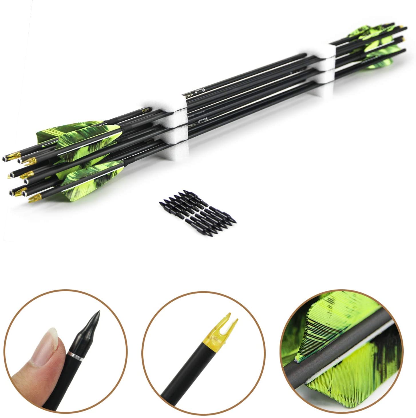 Pinals Archery Carbon Arrows S - огляд і ціна Carbon Arrows 30 Inch Spine 400 500