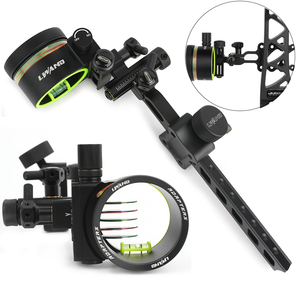 Archery 5 Pin Short/Long Arche - огляд і ціна Compound Bow Sight 5 Pin Fiber Optic