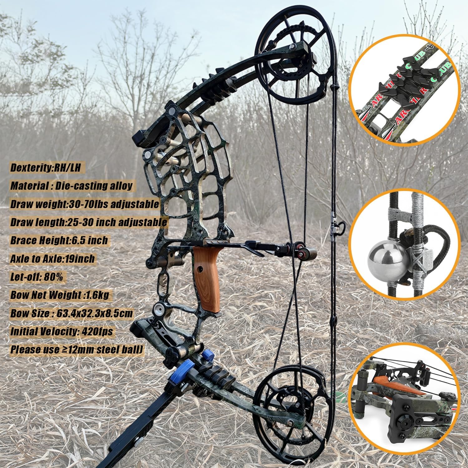Dual-Purpose Compound Bow Set, - огляд і ціна Compound Bow Hunting 30-70 Lbs