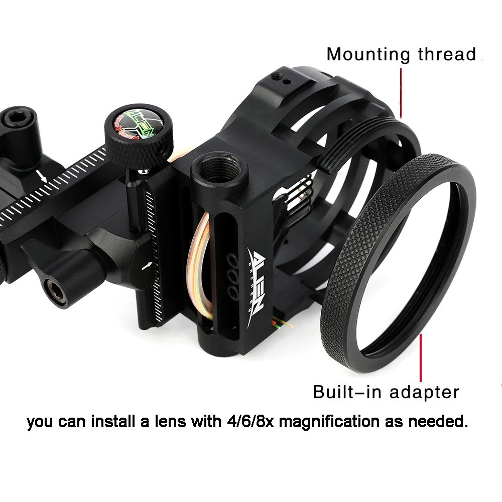 Compound Bow Sight 5 Pin 0.019 - огляд і ціна Compound Bow Sight 5 Pin Fiber Optic