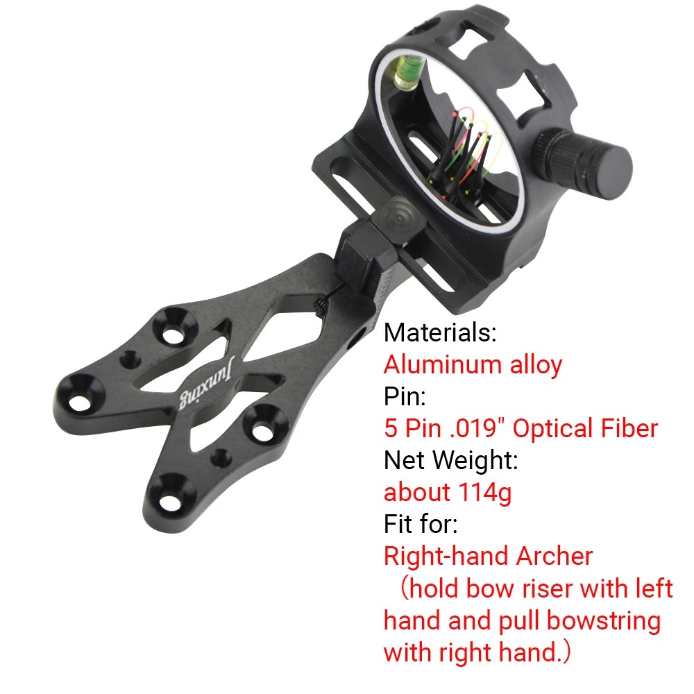 Compound Bow 5 Pin Sight CNC A - огляд і ціна Compound Bow Sight 5 Pin Fiber Optic
