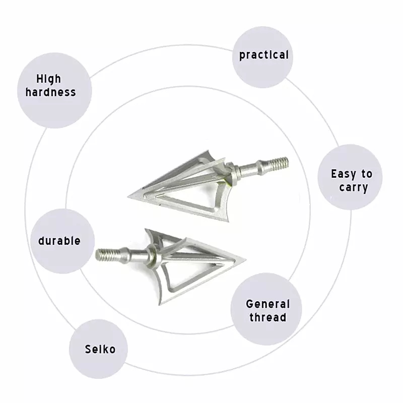 Archery Arrowheads Shooting Hu - огляд і ціна Broadheads 100 Grain 3 Blade Hunting
