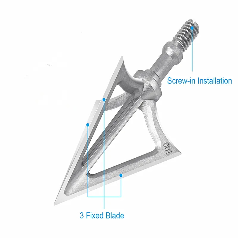 Archery Arrowheads Shooting Hu - огляд і ціна Broadheads 100 Grain 3 Blade Hunting